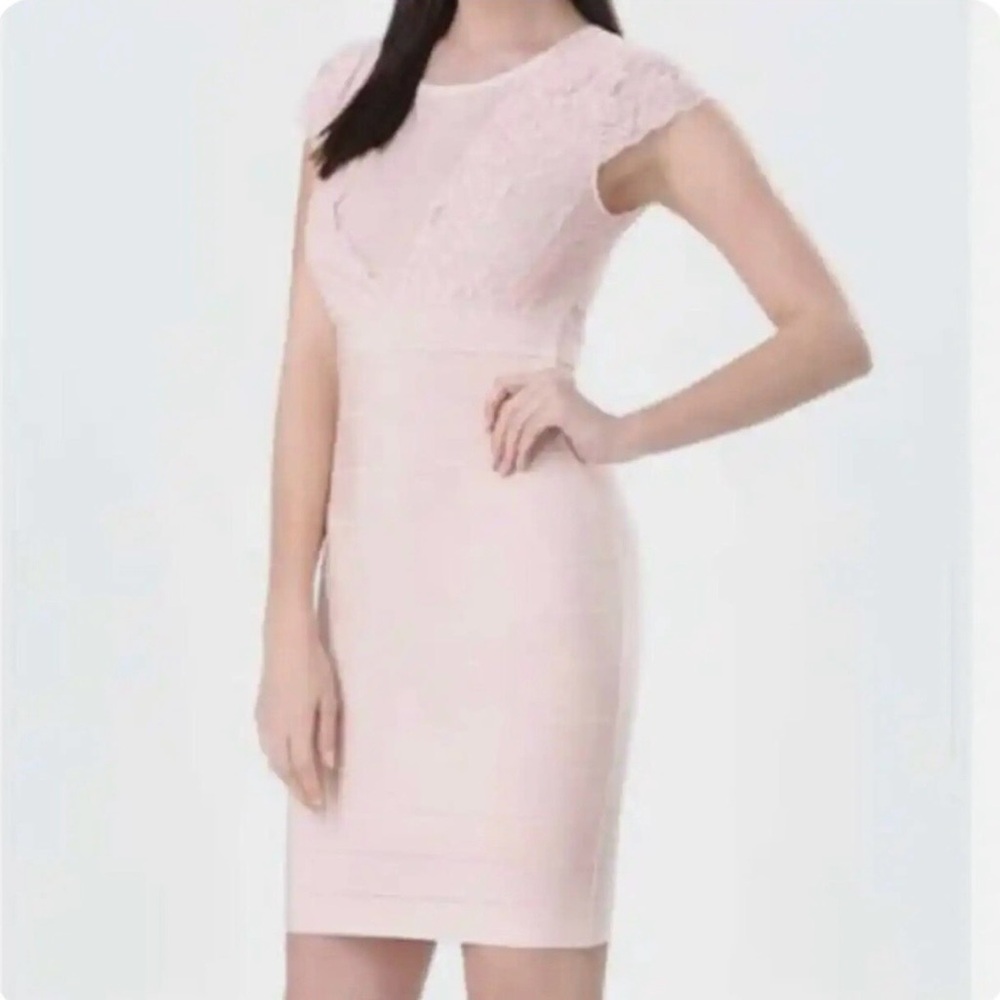 NWT Bebe dress. Size small blush color